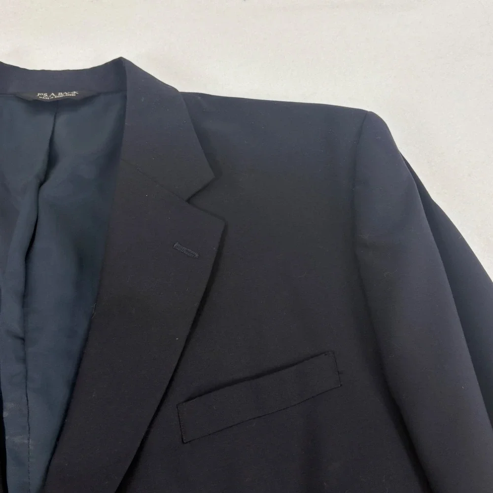 Jos. A. Bank Blazer Mens Navy Blue 50R 50x34 Gold Buttons 2B/4B Preppy Academia